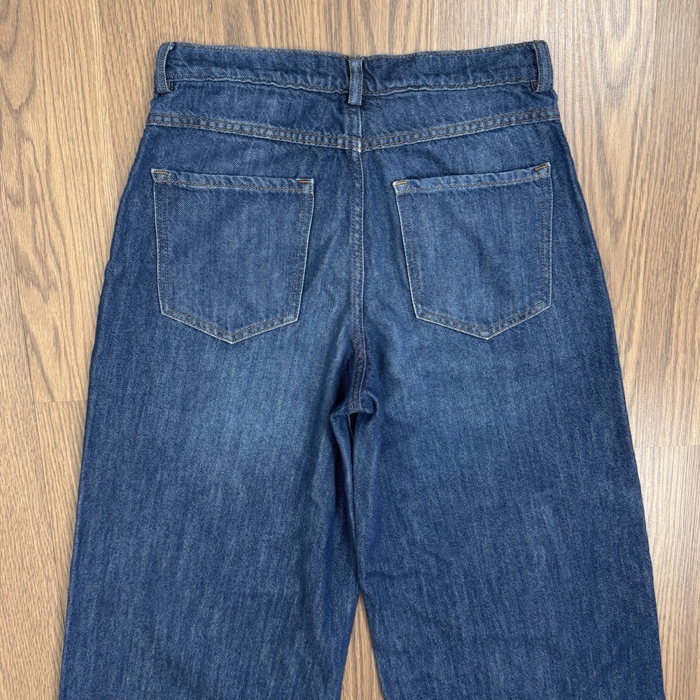 Banana Republic Jeans Womens 28 Blue Wide Leg Trouser Classic Dark Wash Denim - Picture 6 of 12